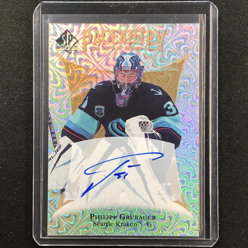 2021-22 Sp Authentic Nhl Phillip Grubauer Pageantry Auto Sp No 3