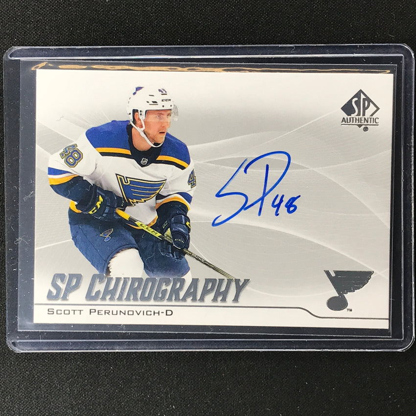 2021-22 Sp Authentic Nhl Scott Perunovich Chirography Auto No Sp