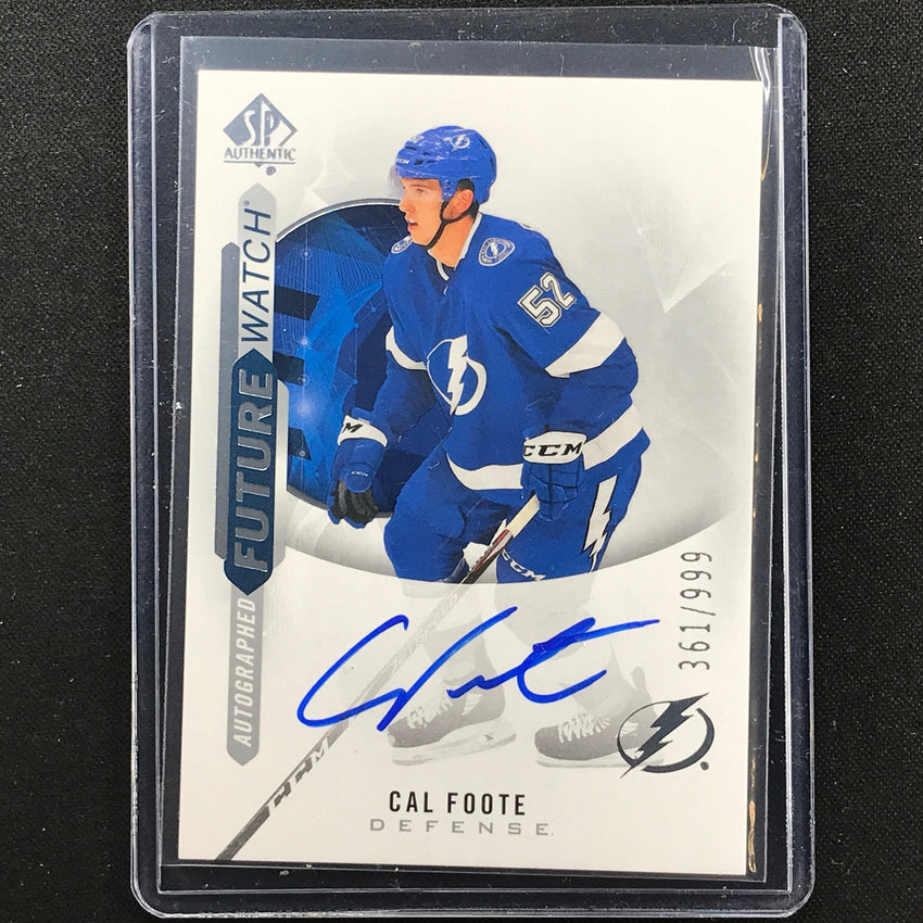 2021-22 Sp Authentic Nhl Cal Foote 2020-21 Update Future Watch Auto 361/999