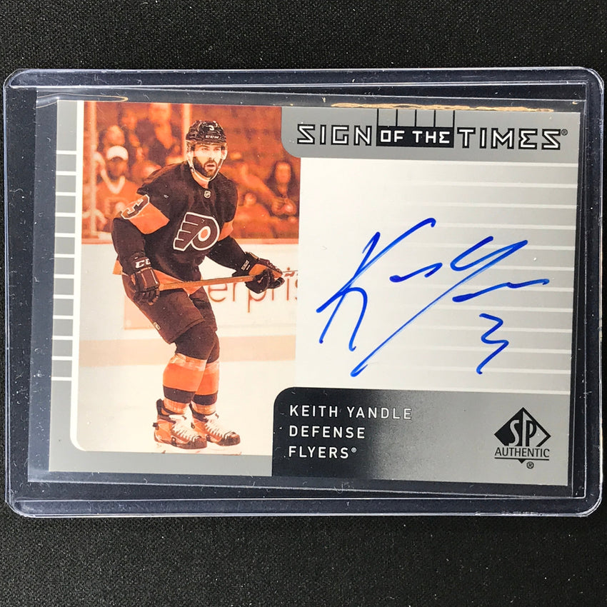 2021-22 SP Authentic NHL KEITH YANDALE 2001-02 Retro Sign of the Times Auto #KY