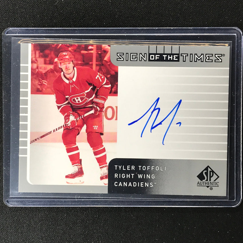 2021-22 SP Authentic NHL TYLER TOFFOLI 2001-02 Retro Sign of the Times Auto #TT