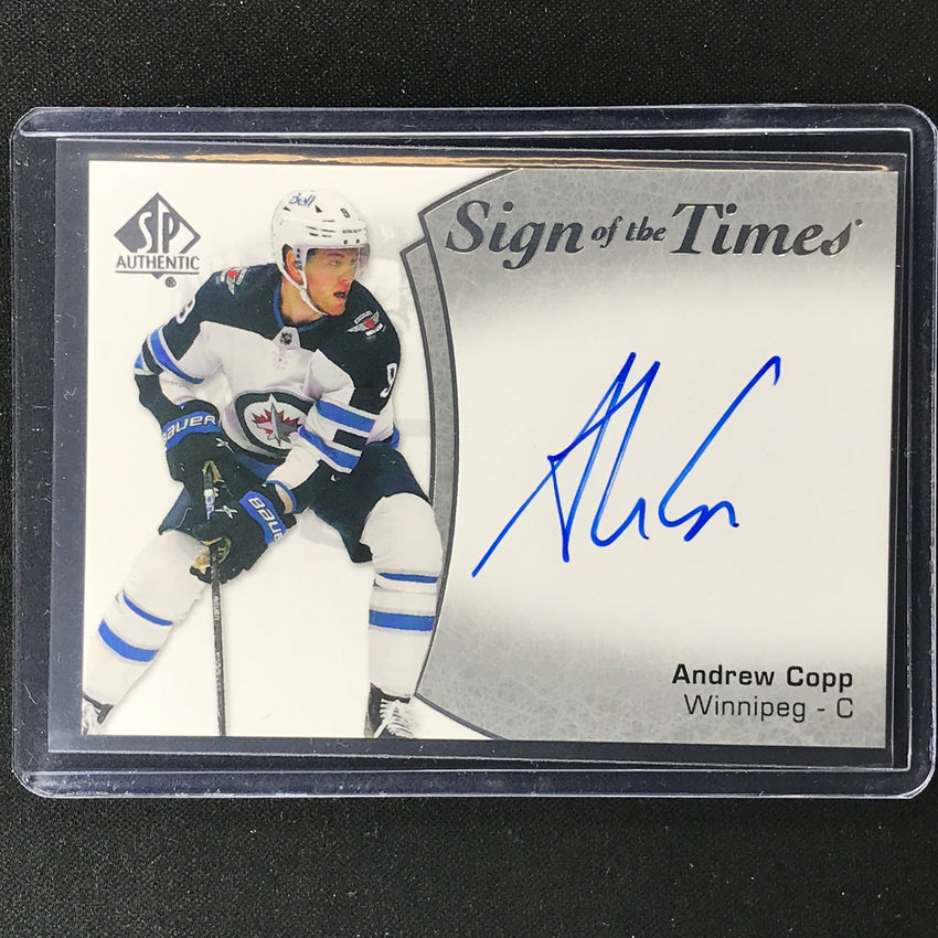 2021-22 SP Authentic NHL ANDREW COPP Sign of the Times Auto #CP
