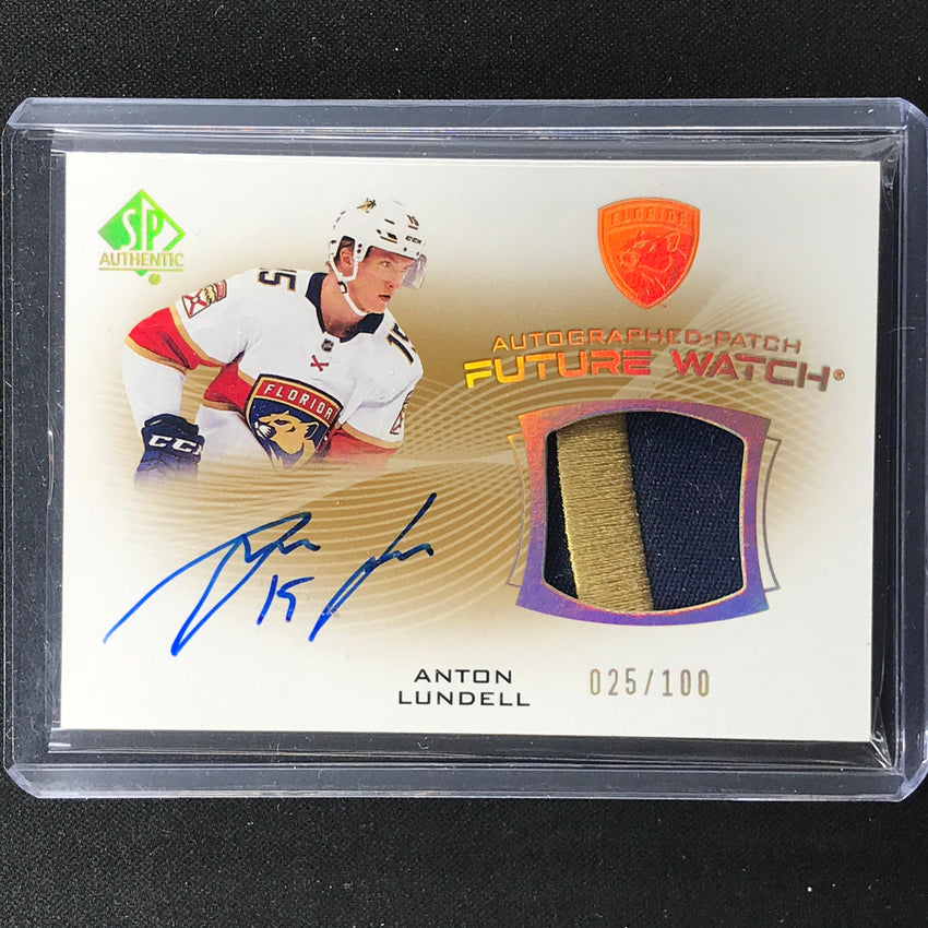 2021-22 Sp Authentic Nhl Anton Lundell Future Watch Autographed Patch 25/100