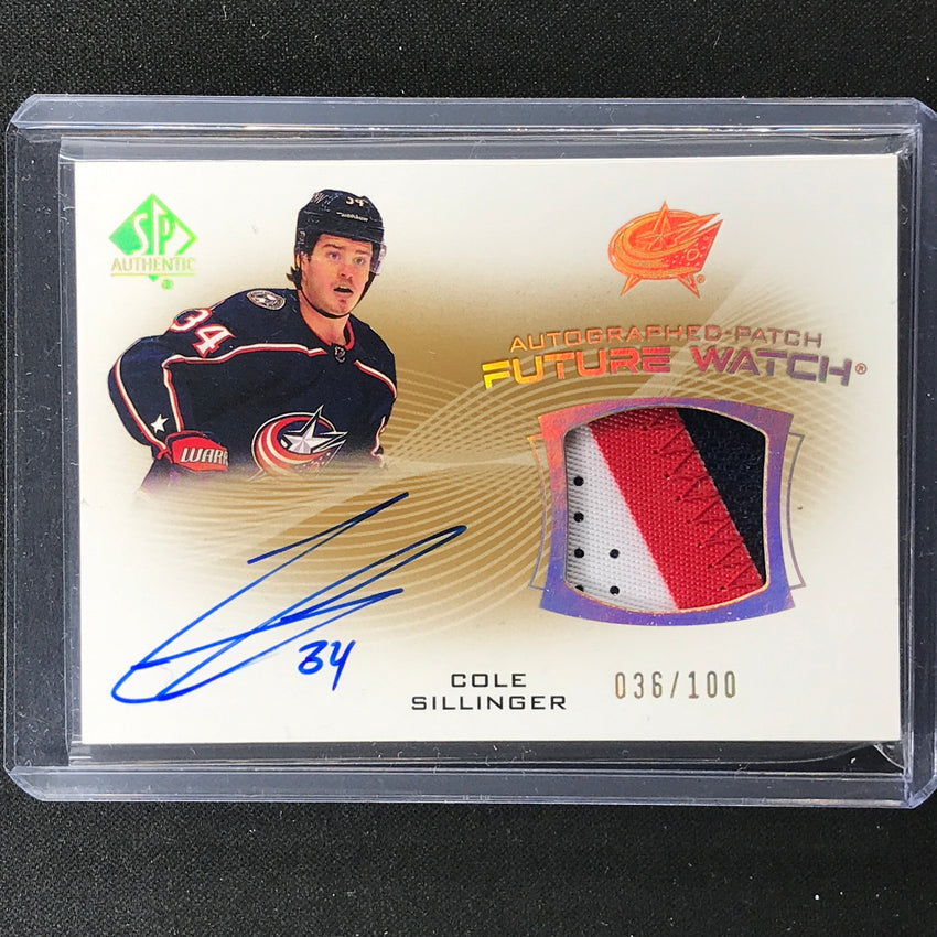 2021-22 Sp Authentic Nhl Cole Sillinger Future Watch Autographed Patch 36/100