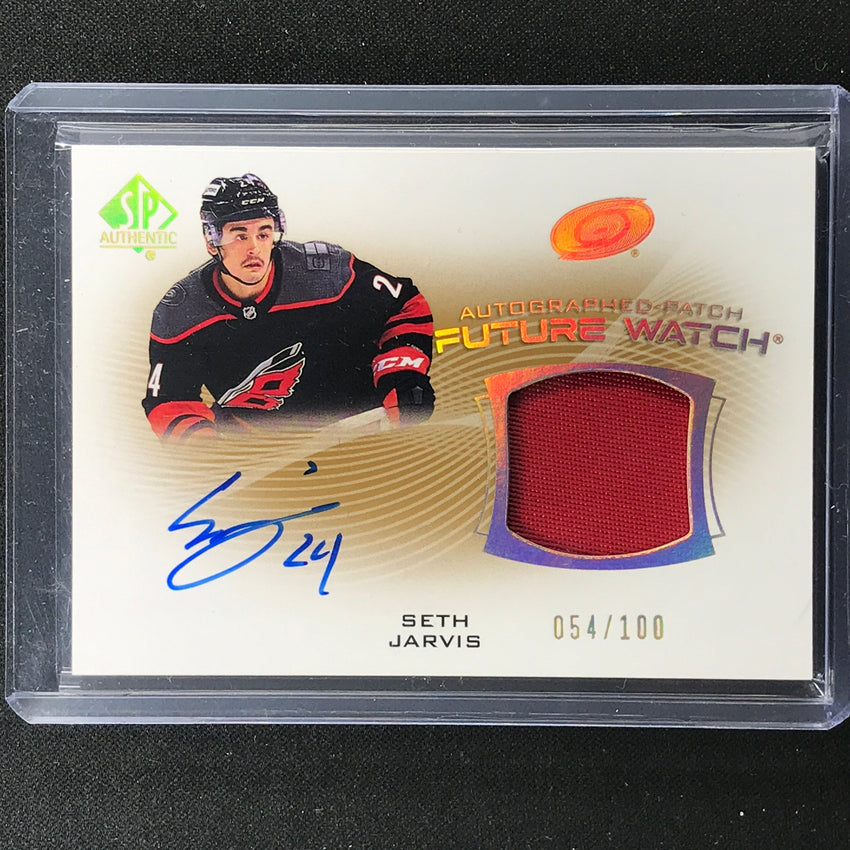 2021-22 Sp Authentic Nhl Seth Jarvis Future Watch Autographed Patch 54/100