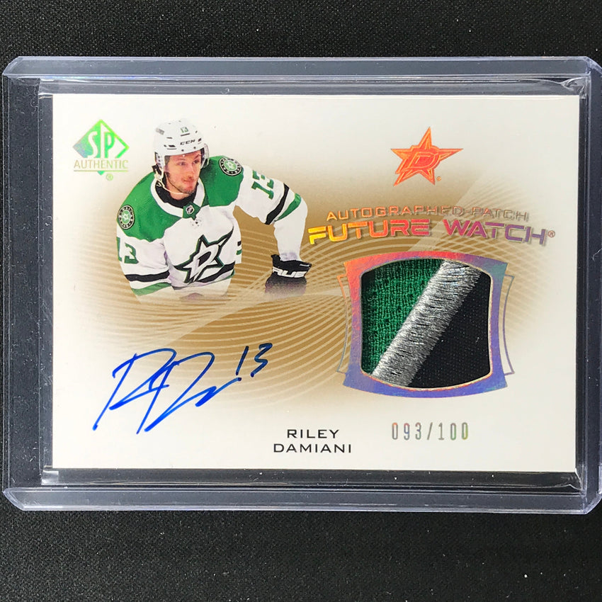 2021-22 Sp Authentic Nhl Riley Damiani Future Watch Autographed Patch 93/100