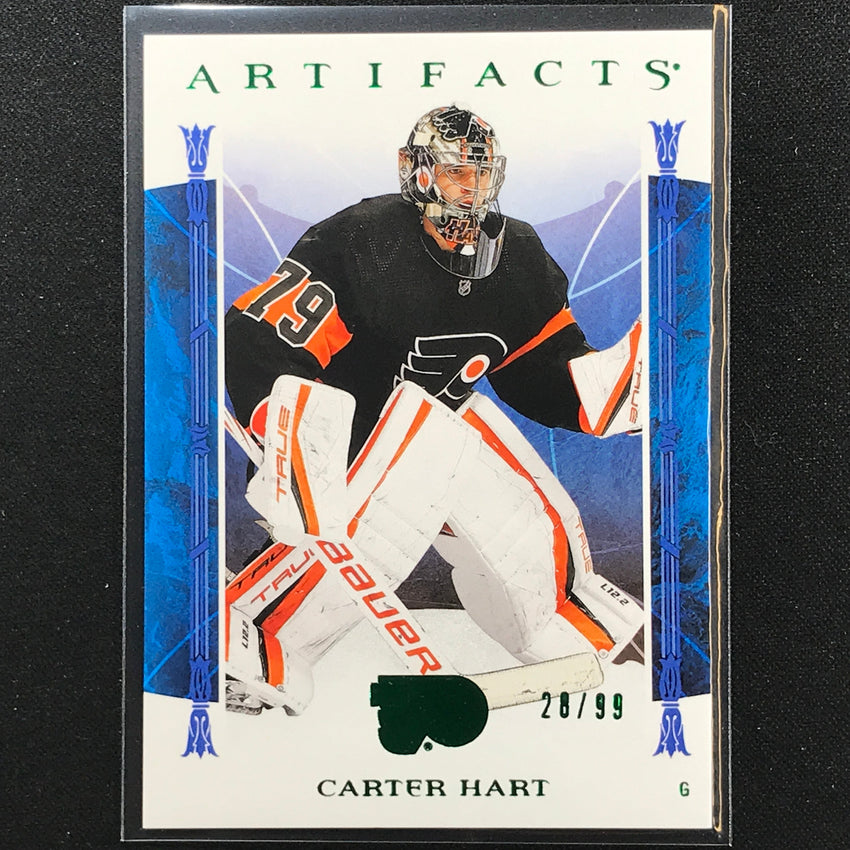 2022-23 Artifacts NHL CARTER HART Base Emerald /99 #71