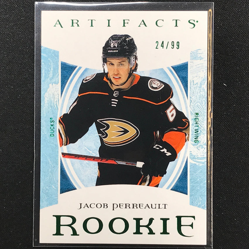 2022-23 Artifacts NHL JACOB PERREAULT Rookies Base Emerald /99 #194