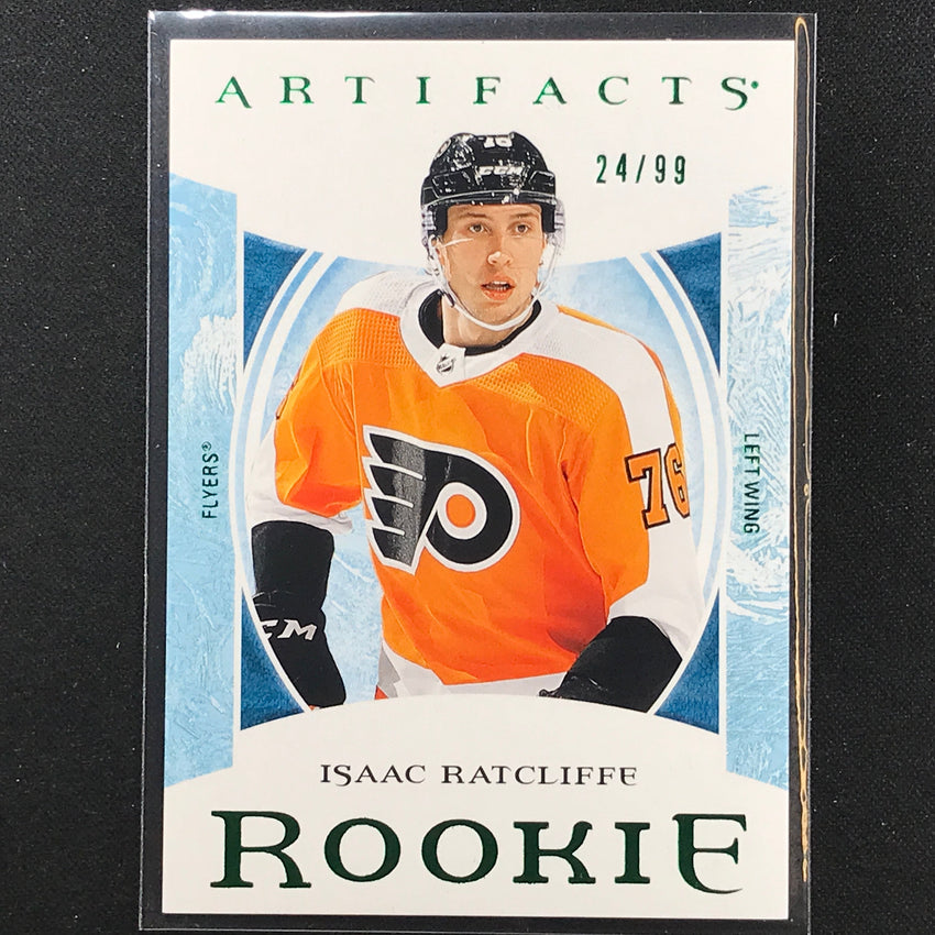 2022-23 Artifacts NHL ISAAC RATCLIFFE Rookies Base Emerald /99 #196