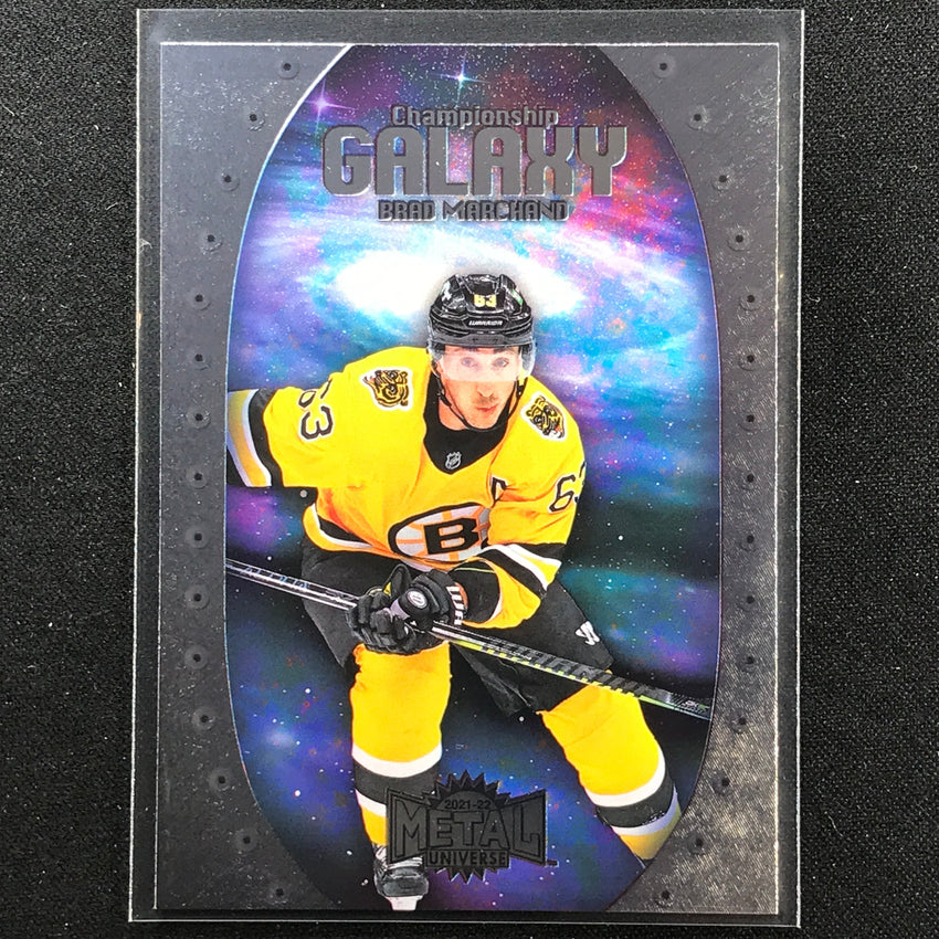 2021-22 Metal Universe NHL BRAD MARCHAND Championship Galaxy Base SP #5