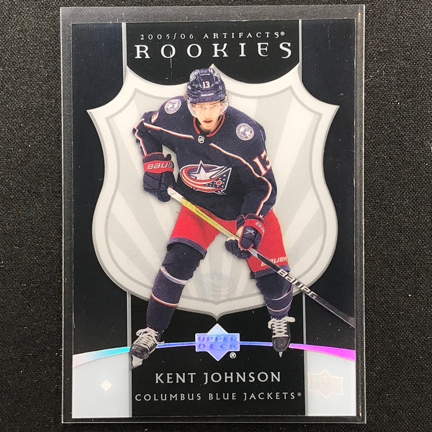 2022-23 Artifacts Nhl Kent Johnson 2005-06 Clear Cut Retro Rookies Acetate No 23