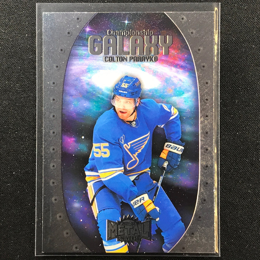 2021-22 Metal Universe NHL COLTON PARAYKO Championship Galaxy Base SP #8