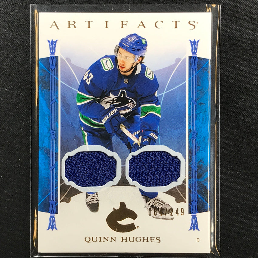 2022-23 Artifacts Nhl Quinn Hughes Base Material Dual Relic 84/249