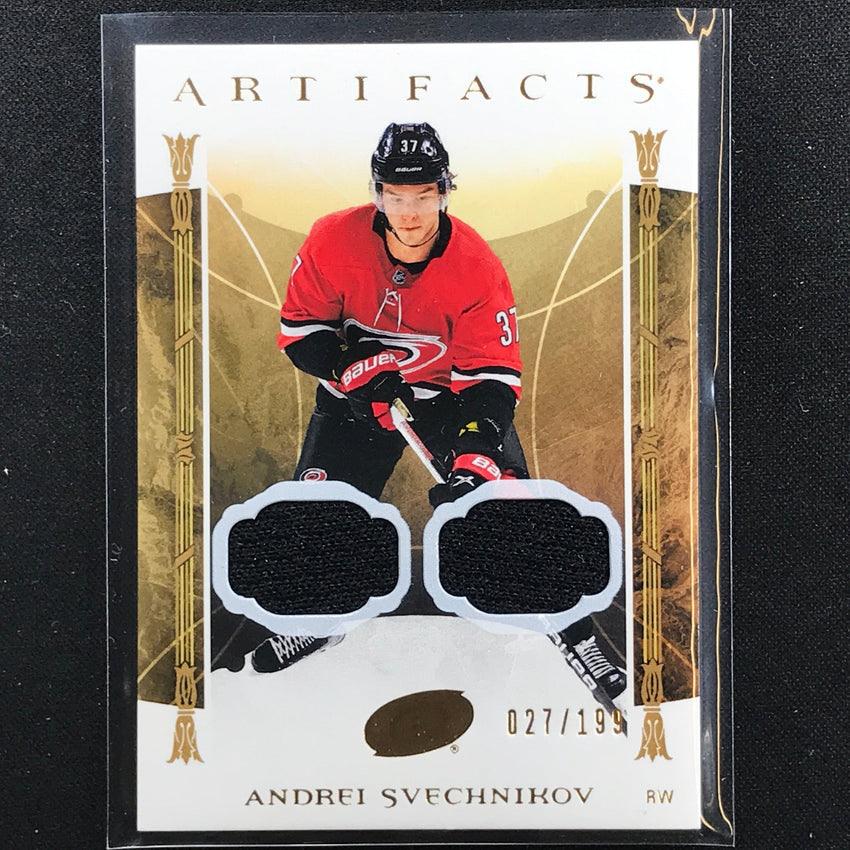 2022-23 Artifacts Nhl Andrei Svechnikov Stars Base Material Dual Relic 27/199