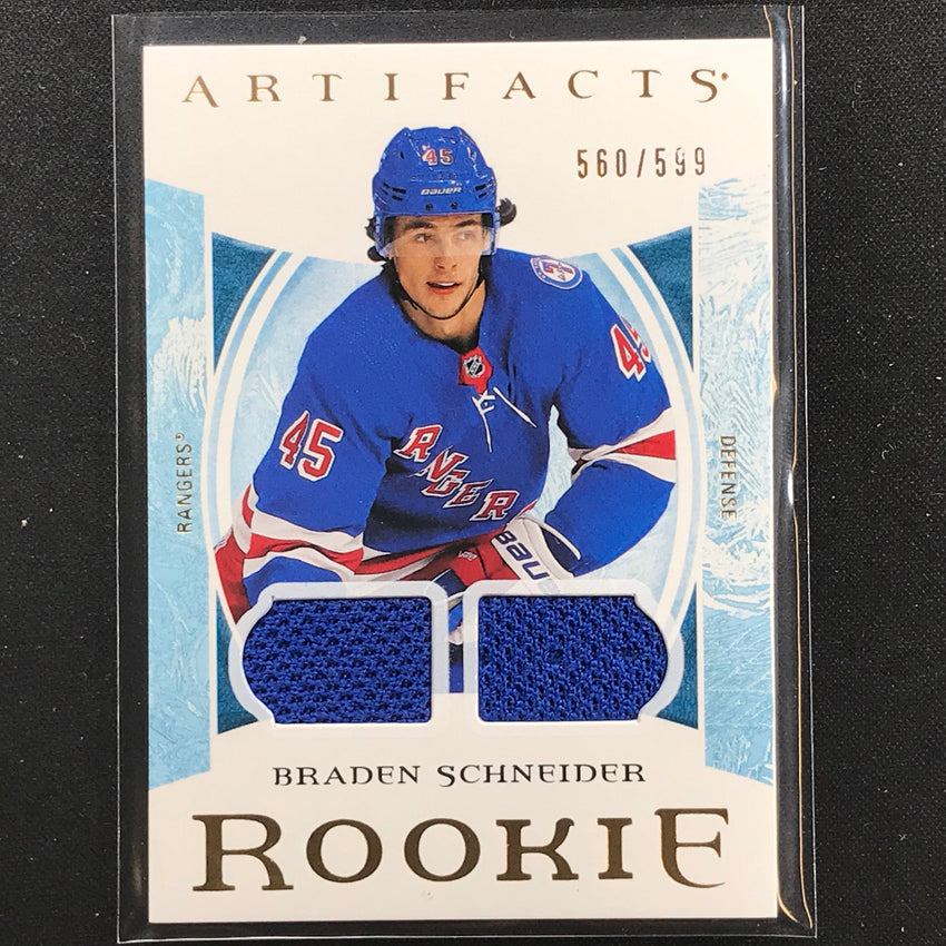 2022-23 Artifacts Nhl Braden Schneider Rookies Base Material Dual Relic 560/599