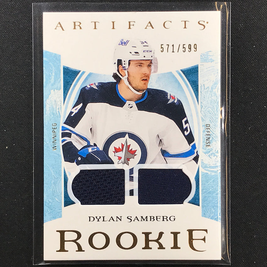 2022-23 Artifacts Nhl Dylan Samberg Rookies Base Material Dual Relic 571/599