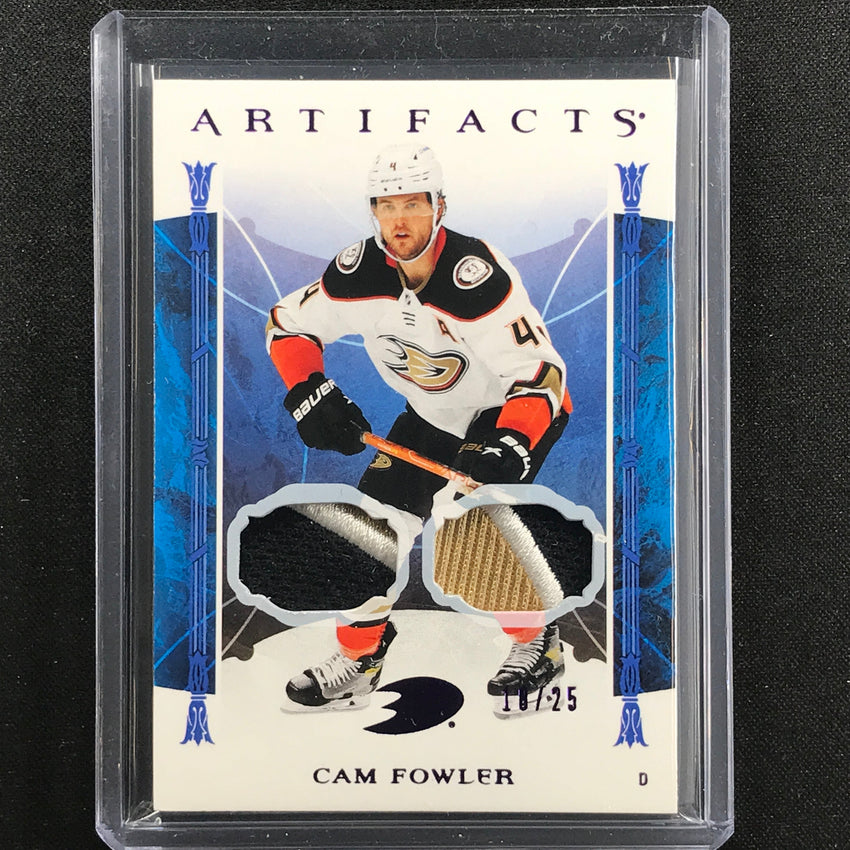 2022-23 Artifacts Nhl Cam Fowler Base Material Dual Relic Purple 18/25
