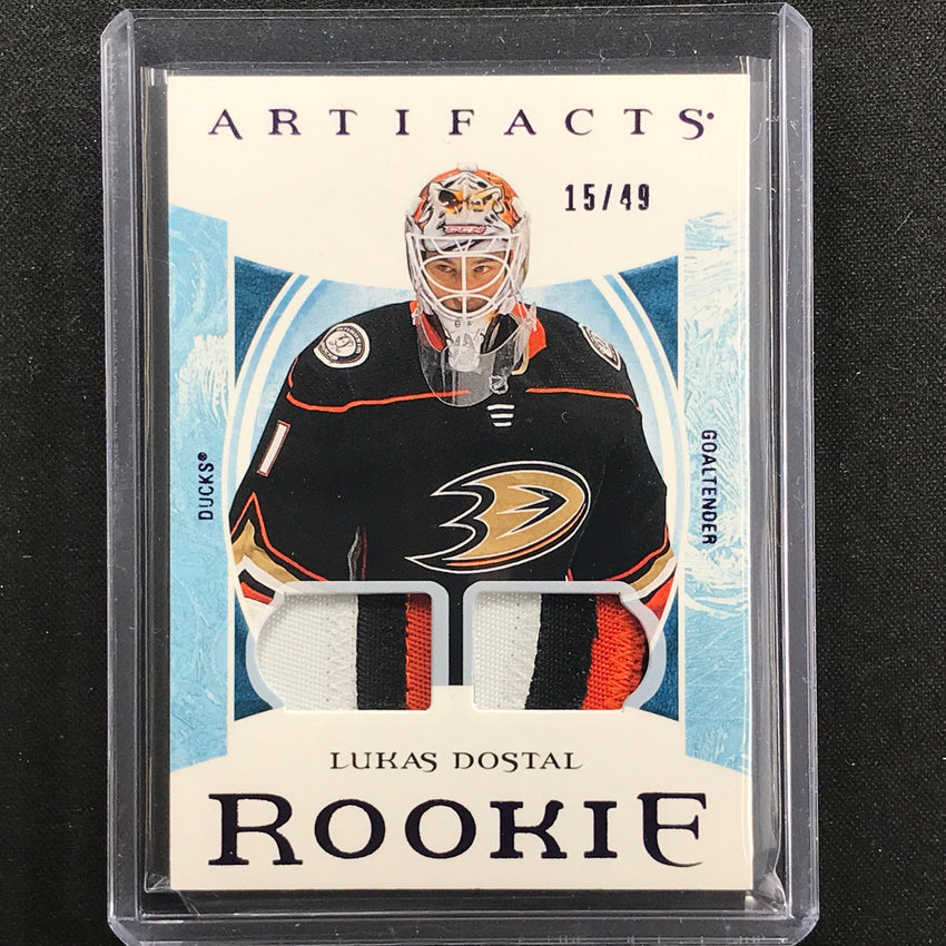 2022-23 Artifacts Nhl Lukas Dostal Rookie Material Dual Relic Purple 15/49