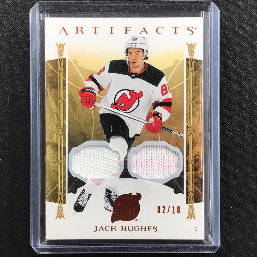 2022-23 Artifacts Nhl Jack Hughes Stars Material Dual Relic Orange 2/10