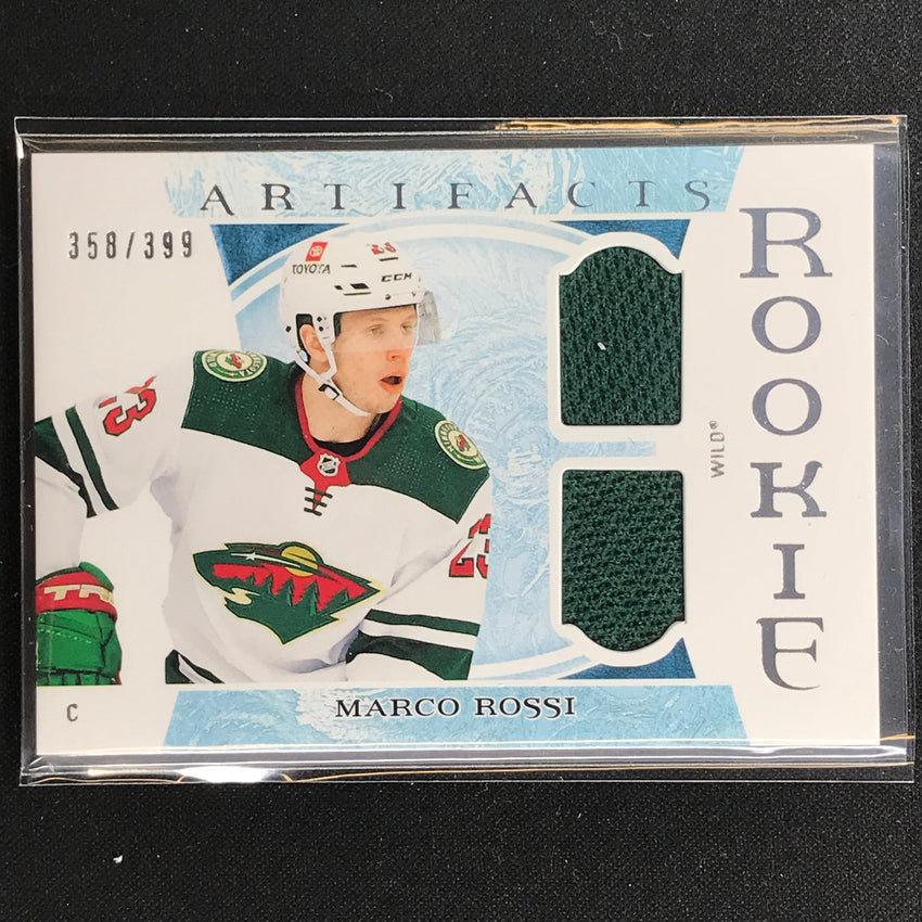 2022-23 Artifacts Nhl Marco Rossi Rookie Horizontal Dual Jersey Relic 358/399