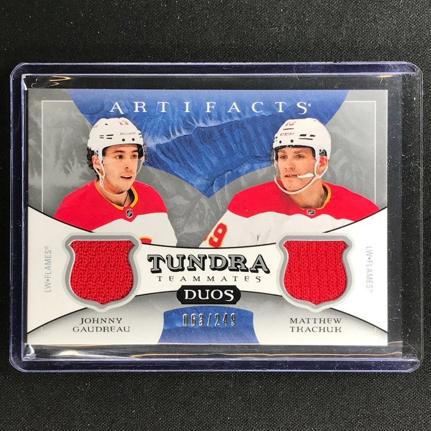 2022-23 Artifacts Nhl Johnny Gaudreau Matthew Tkachuk Tundra Duos Jersey 63/249