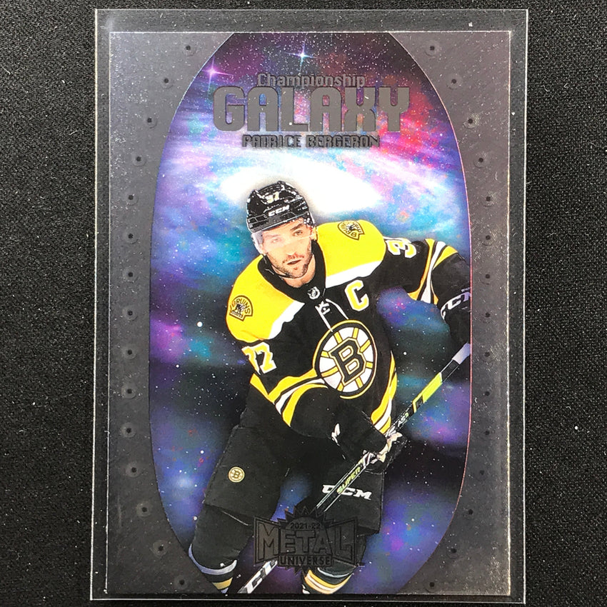 2021-22 Metal Universe NHL PATRICE BERGERON Championship Galaxy Base SP #18