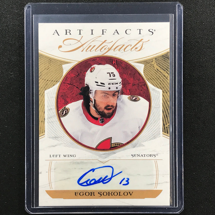 2022-23 Artifacts Nhl Egor Sokolov Auto Facts Auto No Es