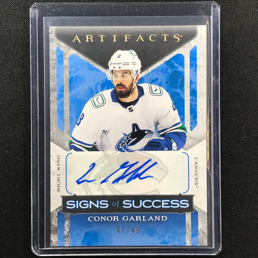 2022-23 Artifacts Nhl Conor Garland Signs Of Success Auto 47/49