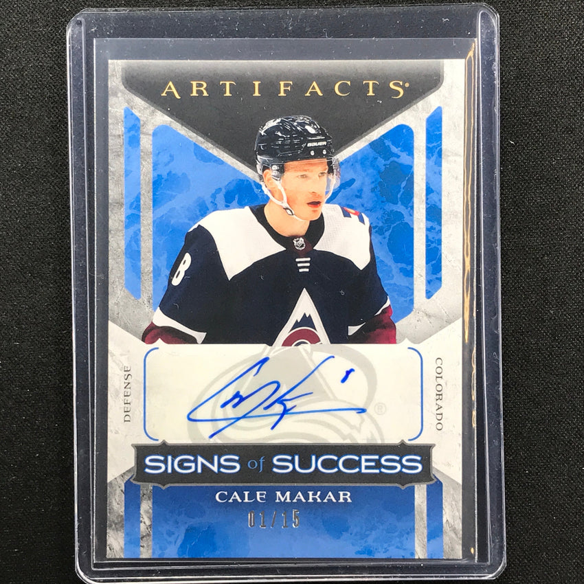 2022-23 Artifacts Nhl Cale Makar Signs Of Success Auto 1/15