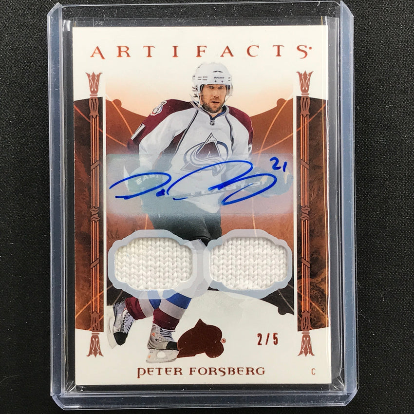 2022-23 Artifacts Nhl Peter Forsberg Autograph Material Patch Auto Orange 2/5