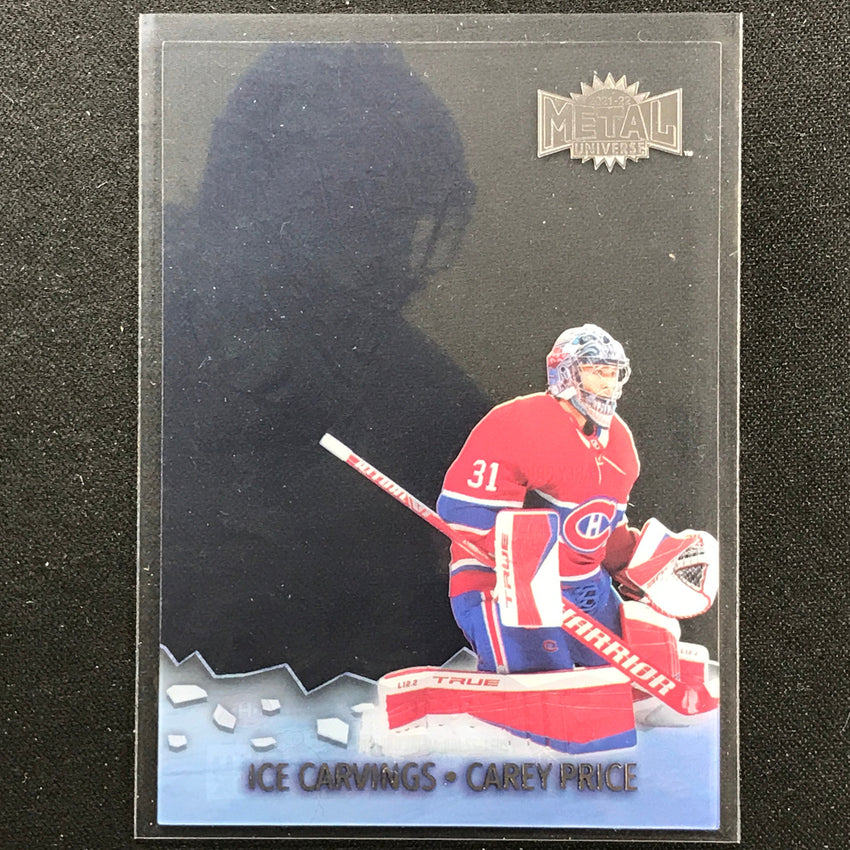 2021-22 Metal Universe NHL CAREY PRICE Ice Carvings Acetate Base #10