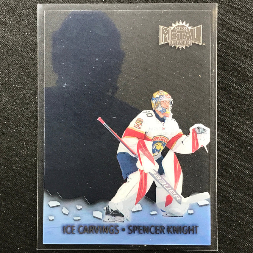 2021-22 Metal Universe NHL SPENCER KNIGHT Ice Carvings Acetate Base #24