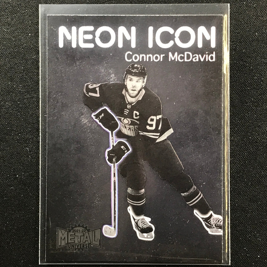 2021-22 Metal Universe Nhl Connor Mcdavid Neon Icon Base Sp No 1