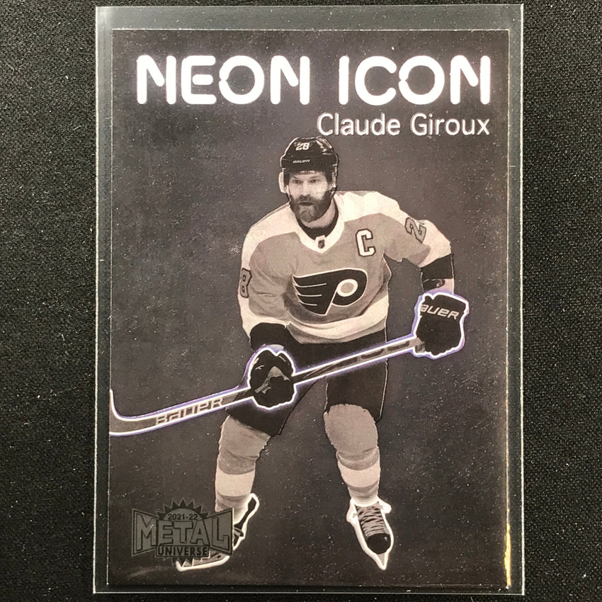 2021-22 Metal Universe NHL CLAUDE GIROUX Neon Icon Base SP #2
