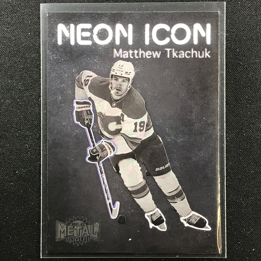 2021-22 Metal Universe NHL MATTHEW TKACHUK Neon Icon Base SP #4
