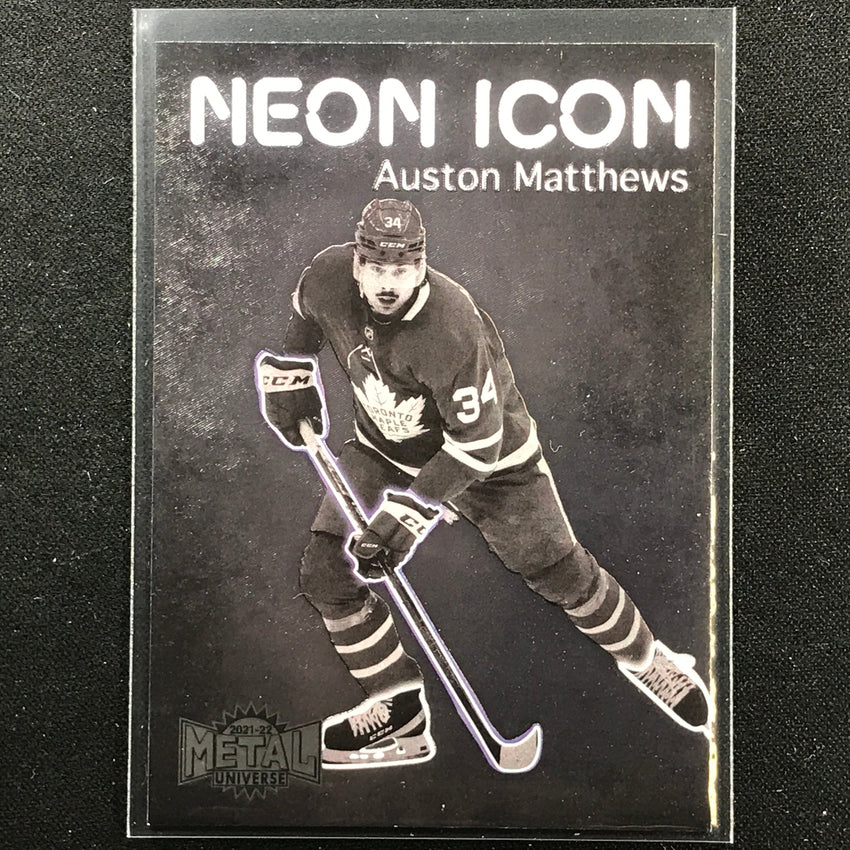 2021-22 Metal Universe Nhl Auston Matthews Neon Icon Base Sp No 5