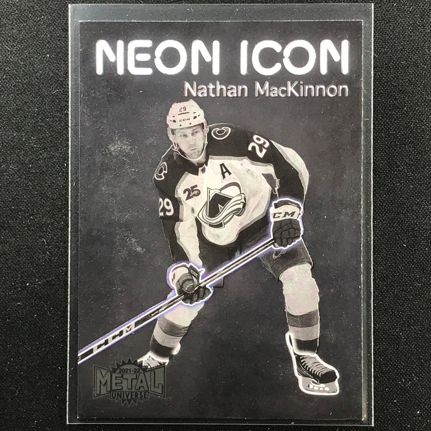 2021-22 Metal Universe Nhl Nathan Mckinnon Neon Icon Base Sp No 7