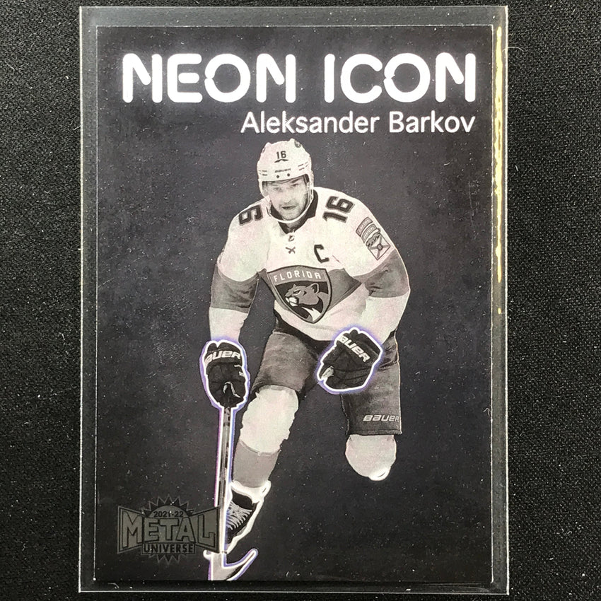 2021-22 Metal Universe NHL ALEKSANDER BARKOV Neon Icon Base SP #12