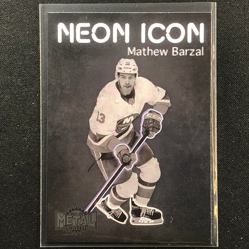 2021-22 Metal Universe NHL MATHEW BARZAL Neon Icon Base SP #13