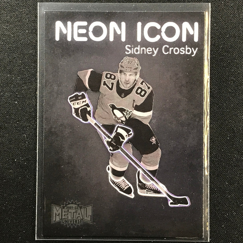 2021-22 Metal Universe Nhl Sidney Crosby Neon Icon Base Sp No 20