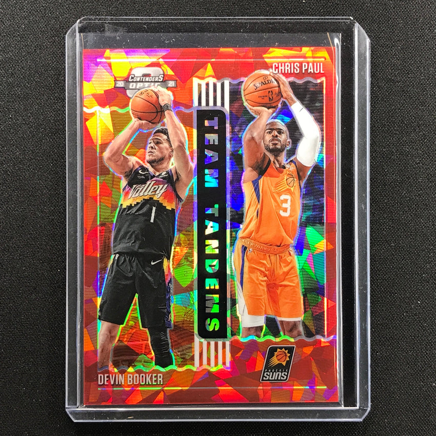 2020-21 Contenders Optic Devin Booker Chris Paul Team Tandems Red Cracked Ice No 4