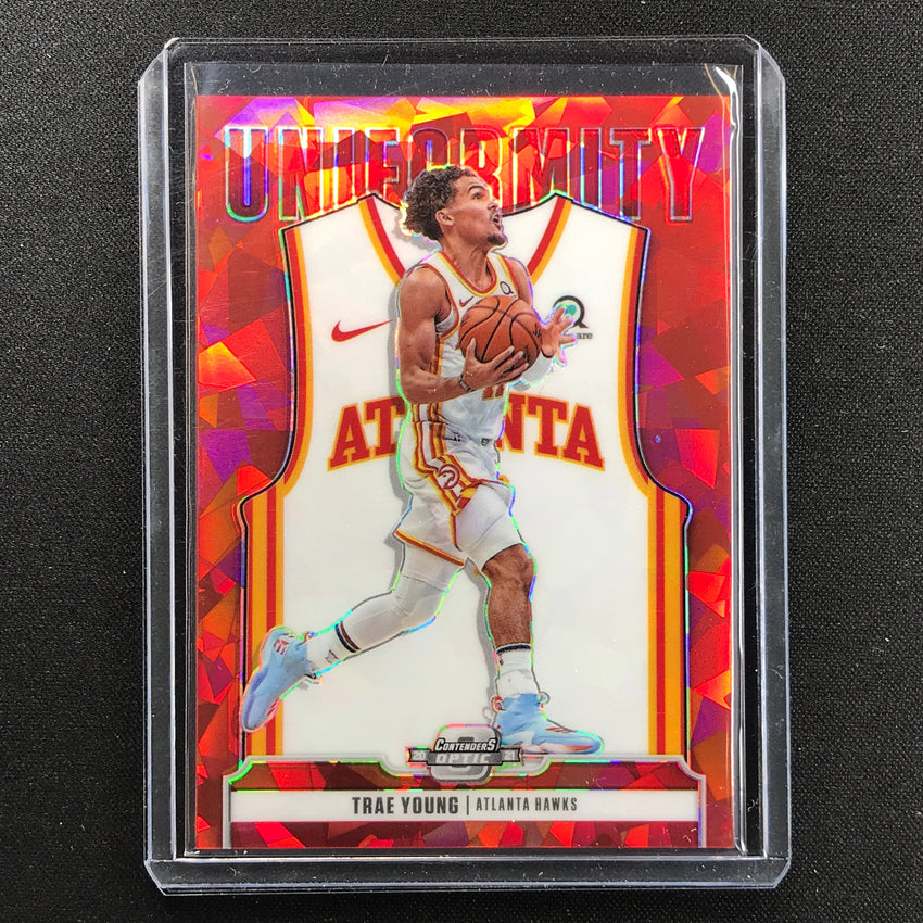 2020-21 Contenders Optic TRAE YOUNG Uniformity Red Cracked Ice #16