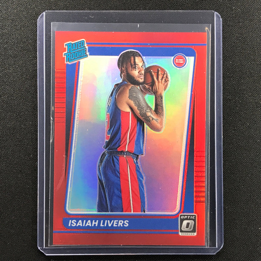 2021-22 Donruss Optic Isaiah Livers Rated Rookie Red 82/99