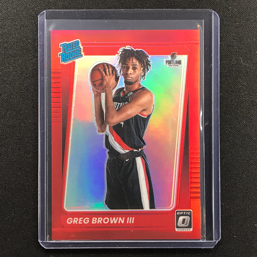 2021-22 Donruss Optic Greg Brown Iii Rated Rookie Red 46/99
