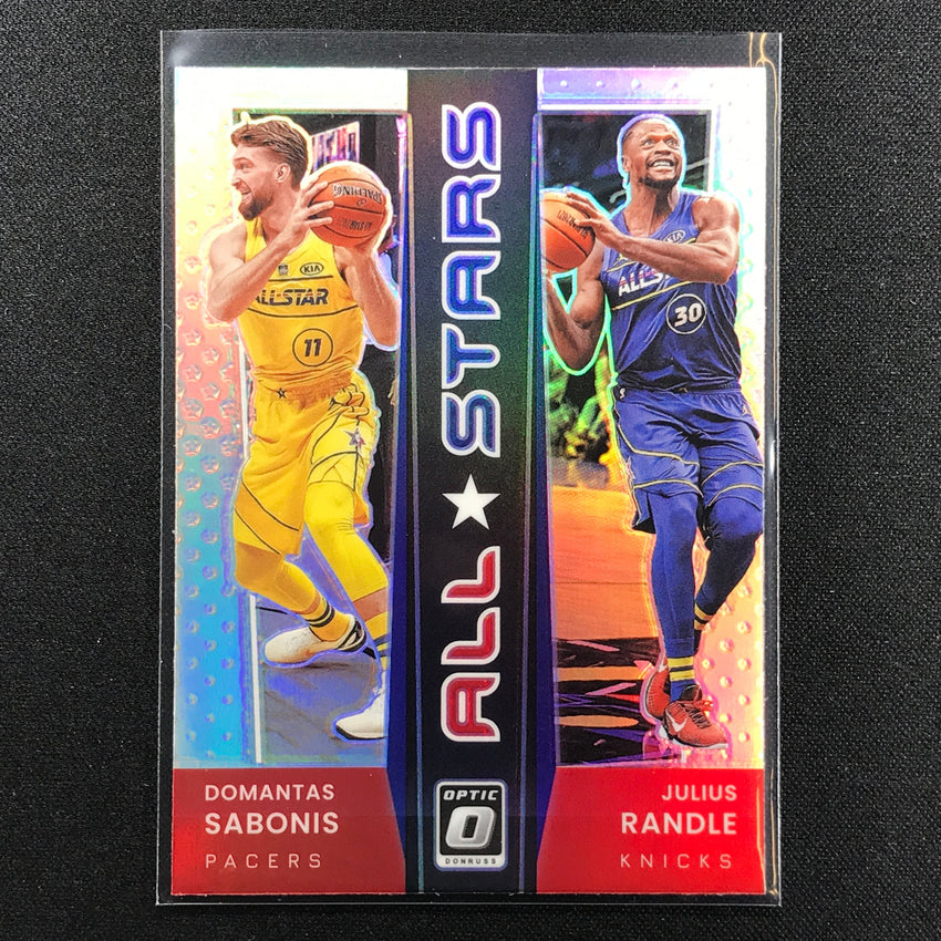 2021-22 Donruss Optic DOMANTAS SABONIS JULIUS RANDLE All-Stars Gold Holo #8