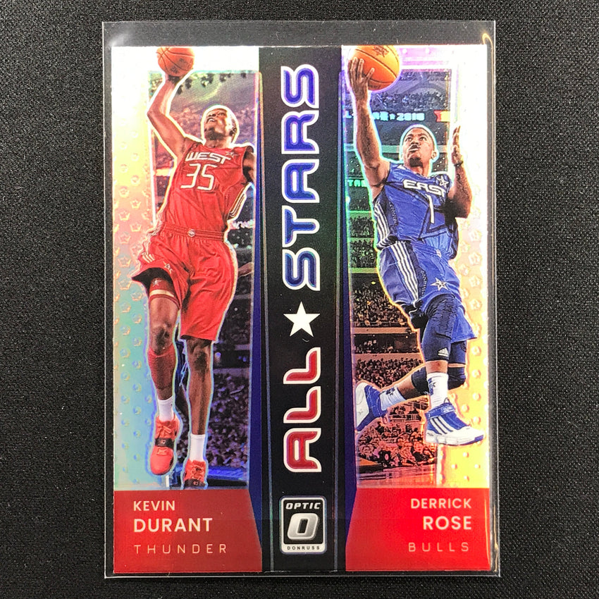 2021-22 Donruss Optic Kevin Durant Derrick Rose All-stars Gold Holo Silver No 20