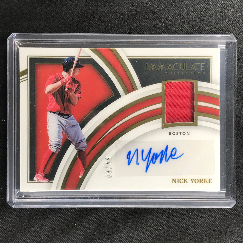 2022 Immaculate Nick Yorke Clearly Immaculate Material Signatures Auto 8/49