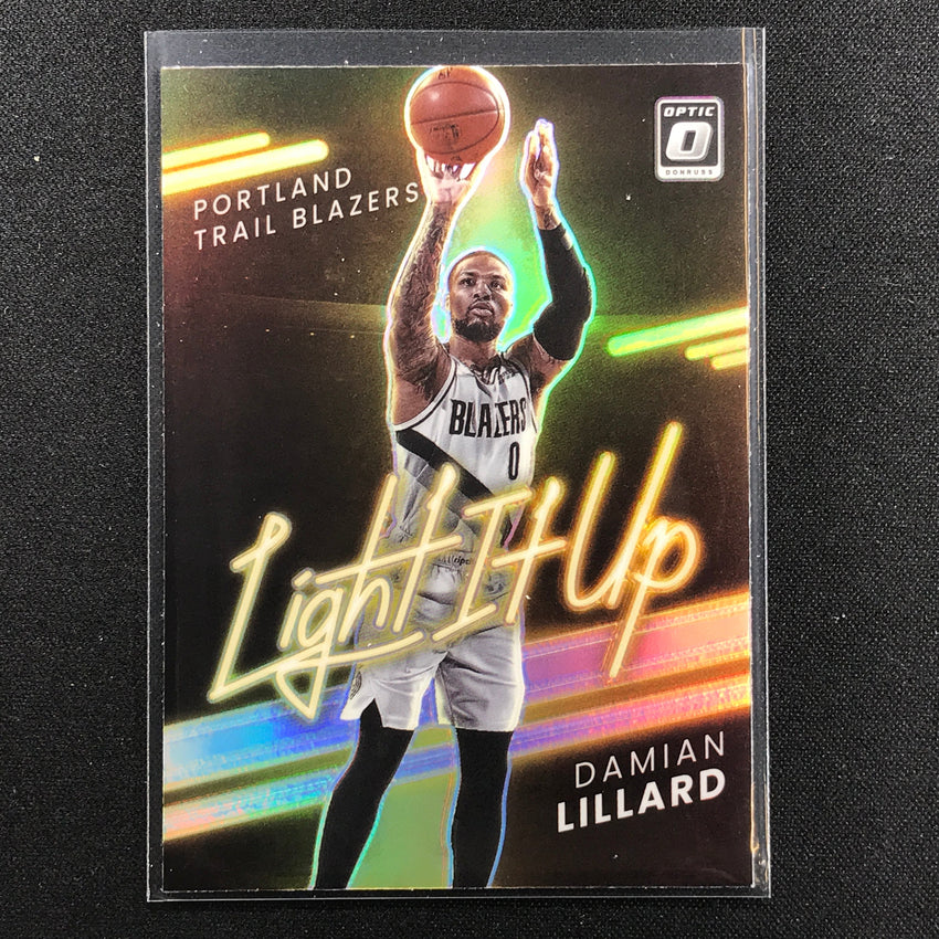 2021-22 Donruss Optic Damian Lillard Light It Up Holo Silver No 7