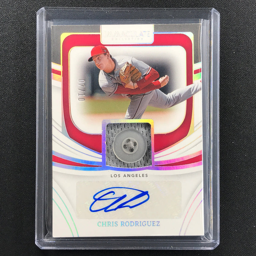 2022 Immaculate Chris Rodriguez Material Signatures Auto Button 7/10