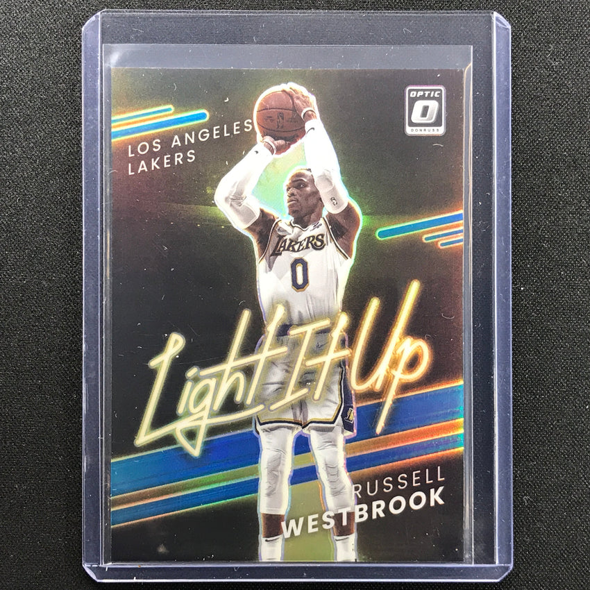 2021-22 Donruss Optic Russell Westbrook Light It Up Blue 7/49